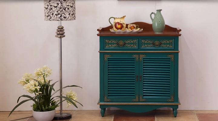 桦木鞋柜的柜身颜色怀旧复古